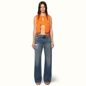 Heron Preston Blue Wide Leg Jeans
